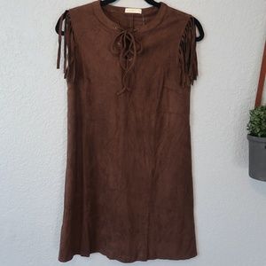 LA REINE FRINGE DRESS SIZE M NWT